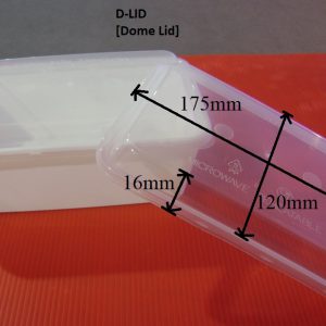 Microwavable Thin - Wall Rectangular PP Container with Domed Lid (500ml)
