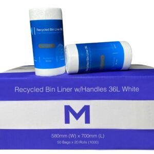 POR Recycled Bin Liner w/handles 36L
