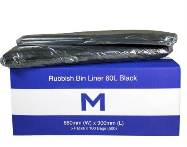 FP Recycled Bin Liner w/handles 60L