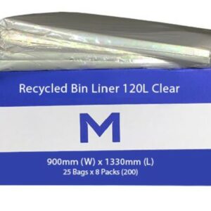 FP Recycled Bin Liner 120L Clear