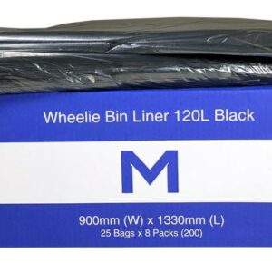 FP Recycled Bin Liner 120L Black