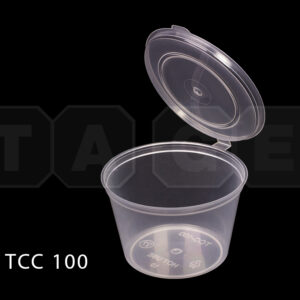 100ml PP Sauce Cup with Hinged Lid