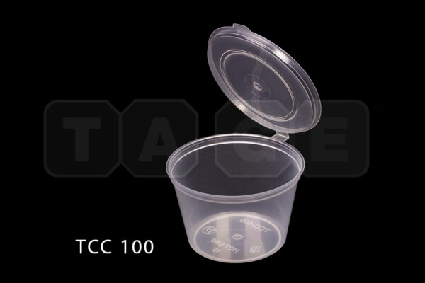 100ml PP Sauce Cup with Hinged Lid