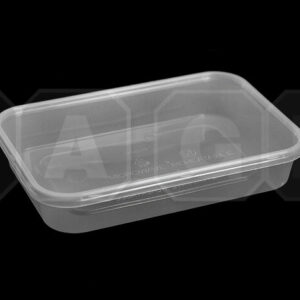 Microwavable Thin-Wall Rectangular PP Container And Flat Lid - Small